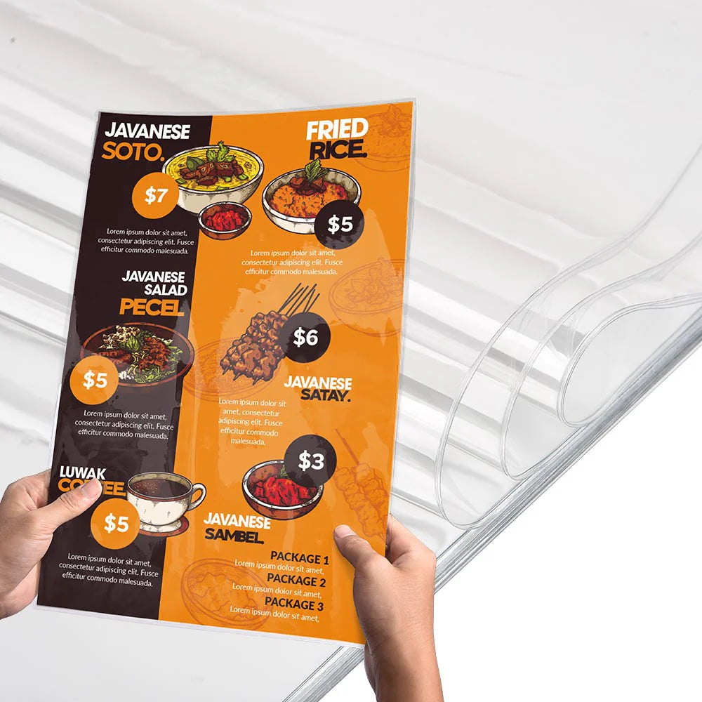 Laminated Menus - 11 x 17 in
