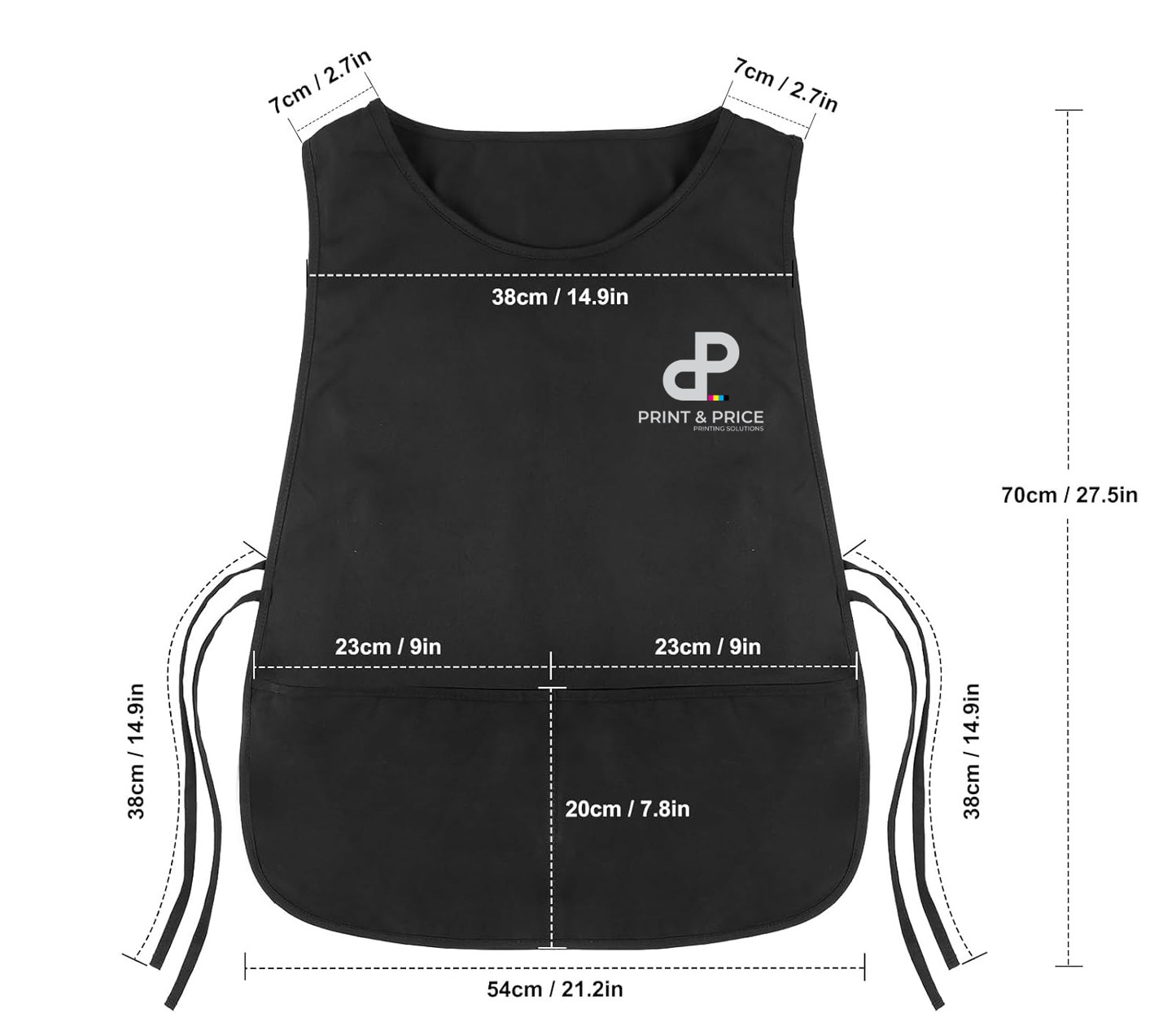 Cleaner Apron with 2 Pockets