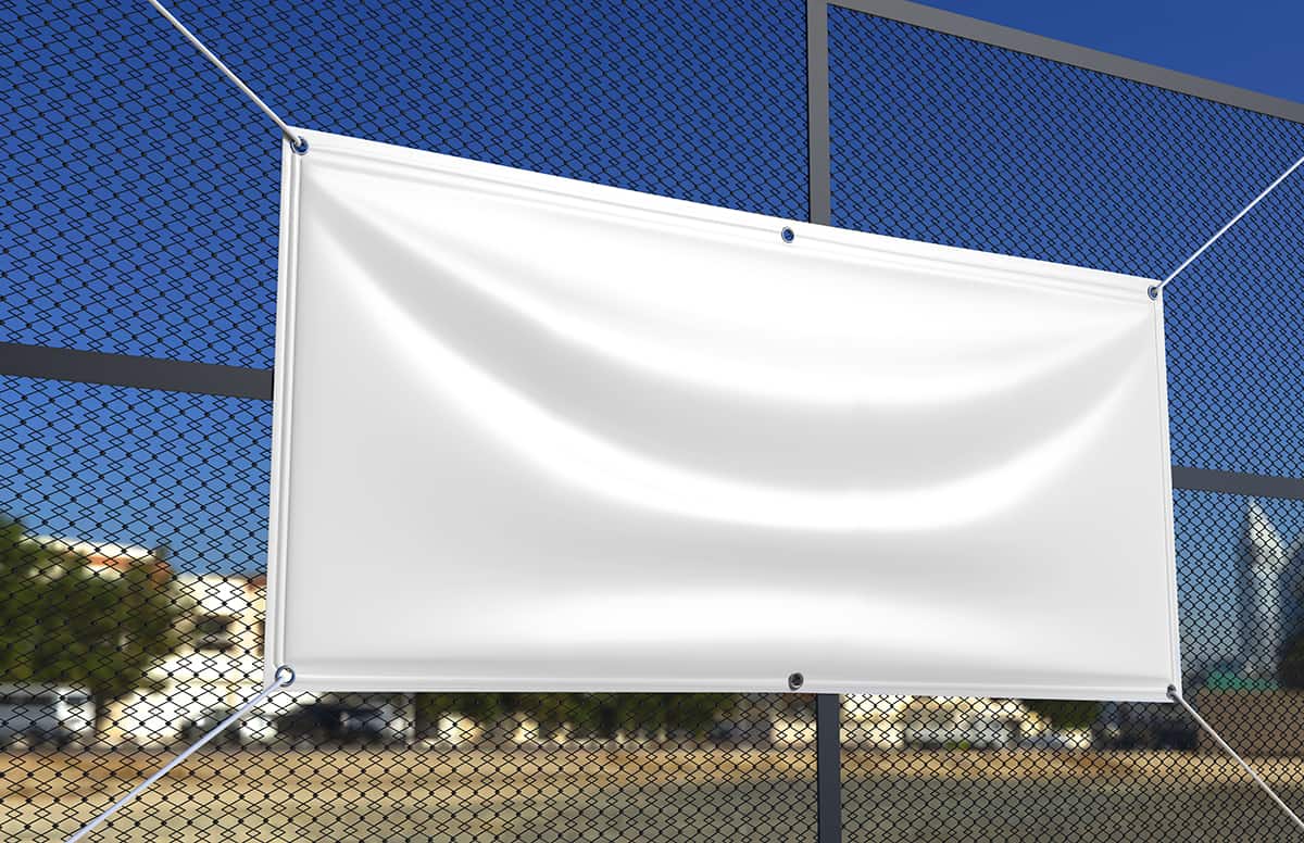 Vinyl Banner with Grummets Color single sided.