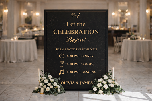 Custom “Welcome to Our Wedding” Panel – Coroplast Wedding Sign