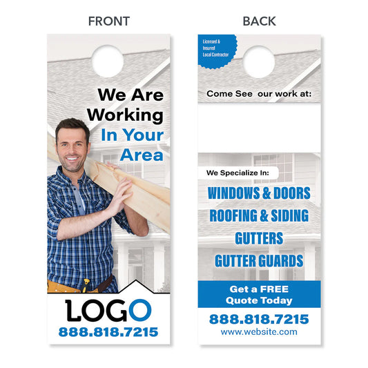 Door Hangers 3.5x8.5 - Color Double Sided Gloss/Satin - 16pt