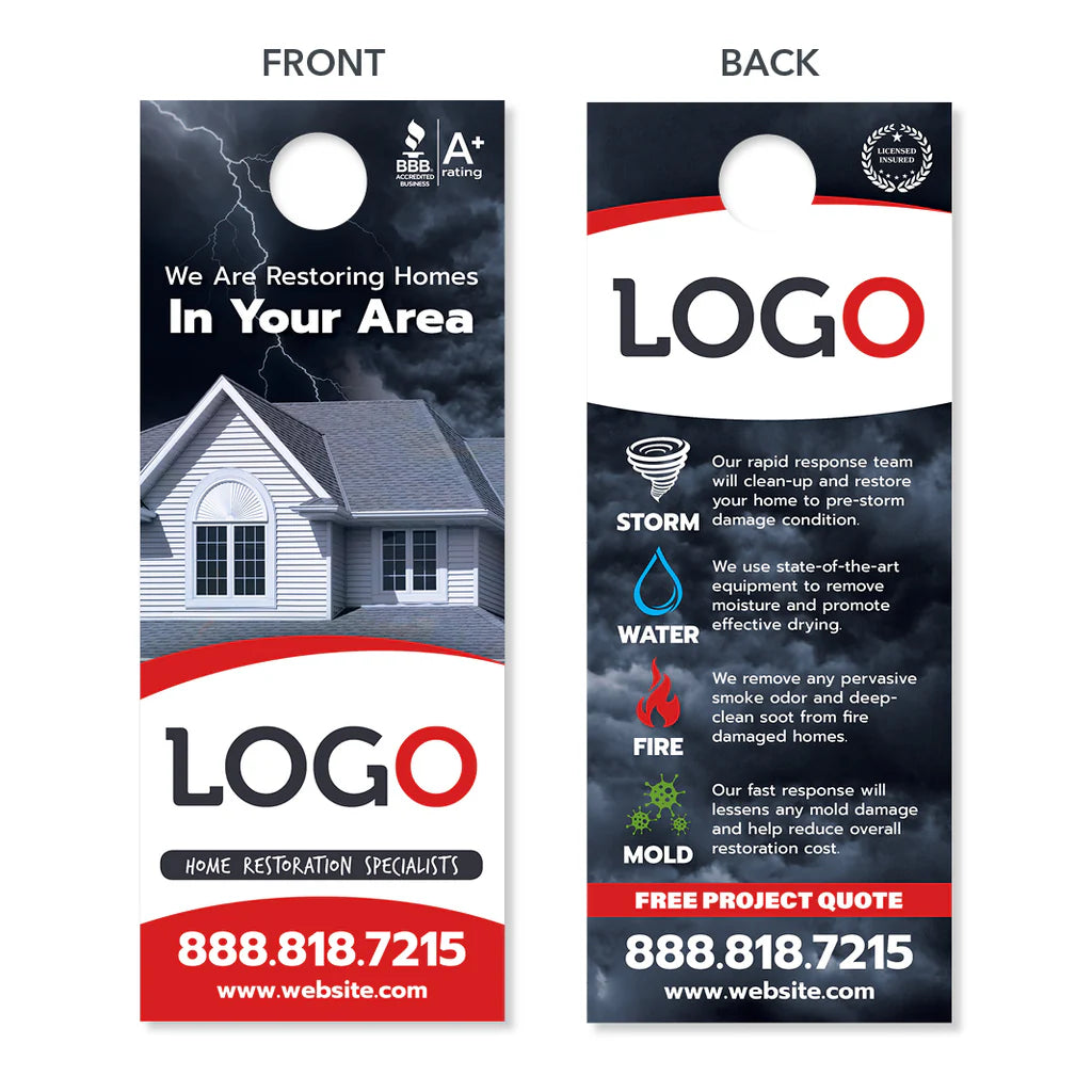 Door Hangers 3.5x8.5 - Color Double Sided Gloss/Satin