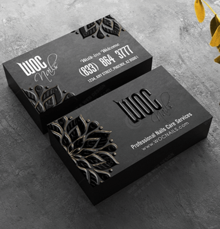 Spot UV Double Side Velvet Business Card with Soft Touch