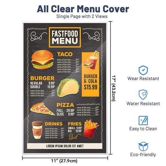 Laminated Menus - 11 x 17 in