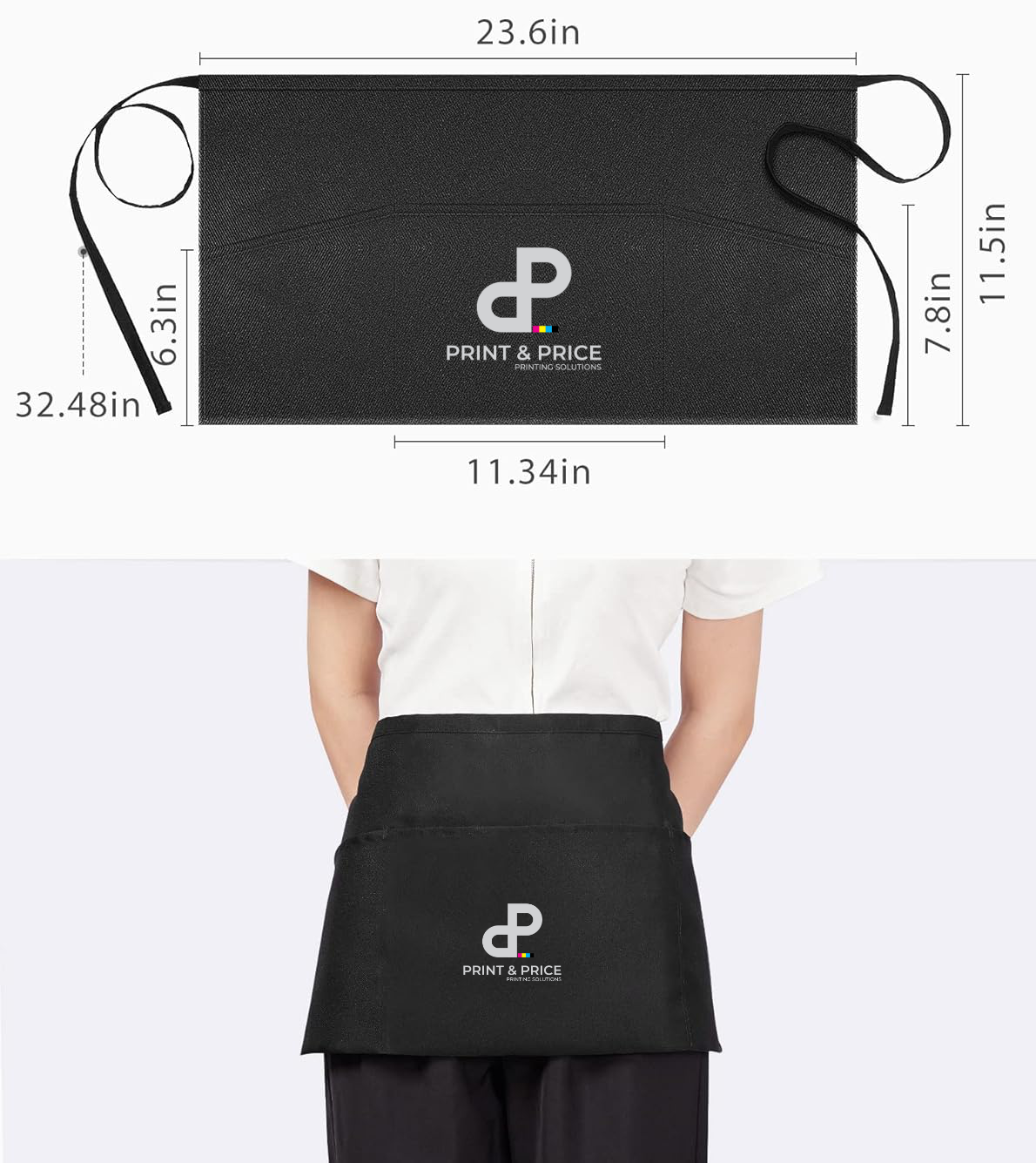 Three-Pocket 11.5" Waist Apron