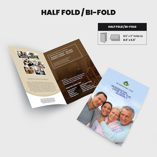 Half Fold Brochure - 8.5 x 11  in - Gloss Standard - Papel Fino