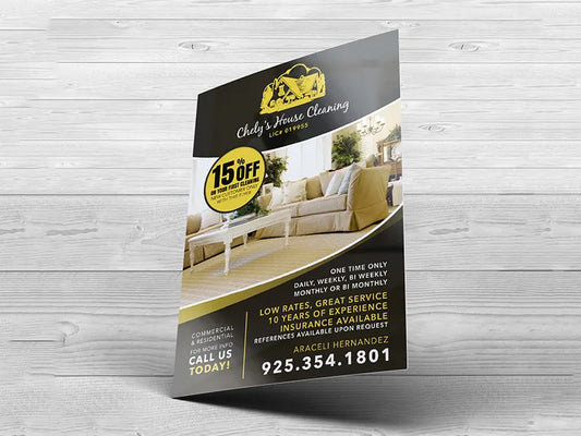 FLYER - 5x7 in - DOUBLE SIDE - 14 pt - Gloss - Papel Grosso