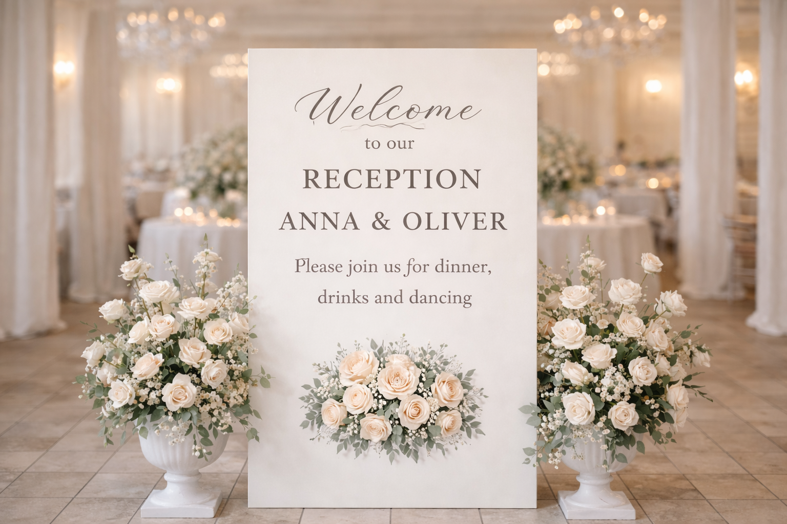 Custom “Welcome to Our Wedding” Panel – Coroplast Wedding Sign