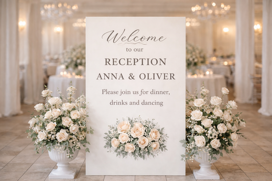 Custom “Welcome to Our Wedding” Panel – Coroplast Wedding Sign
