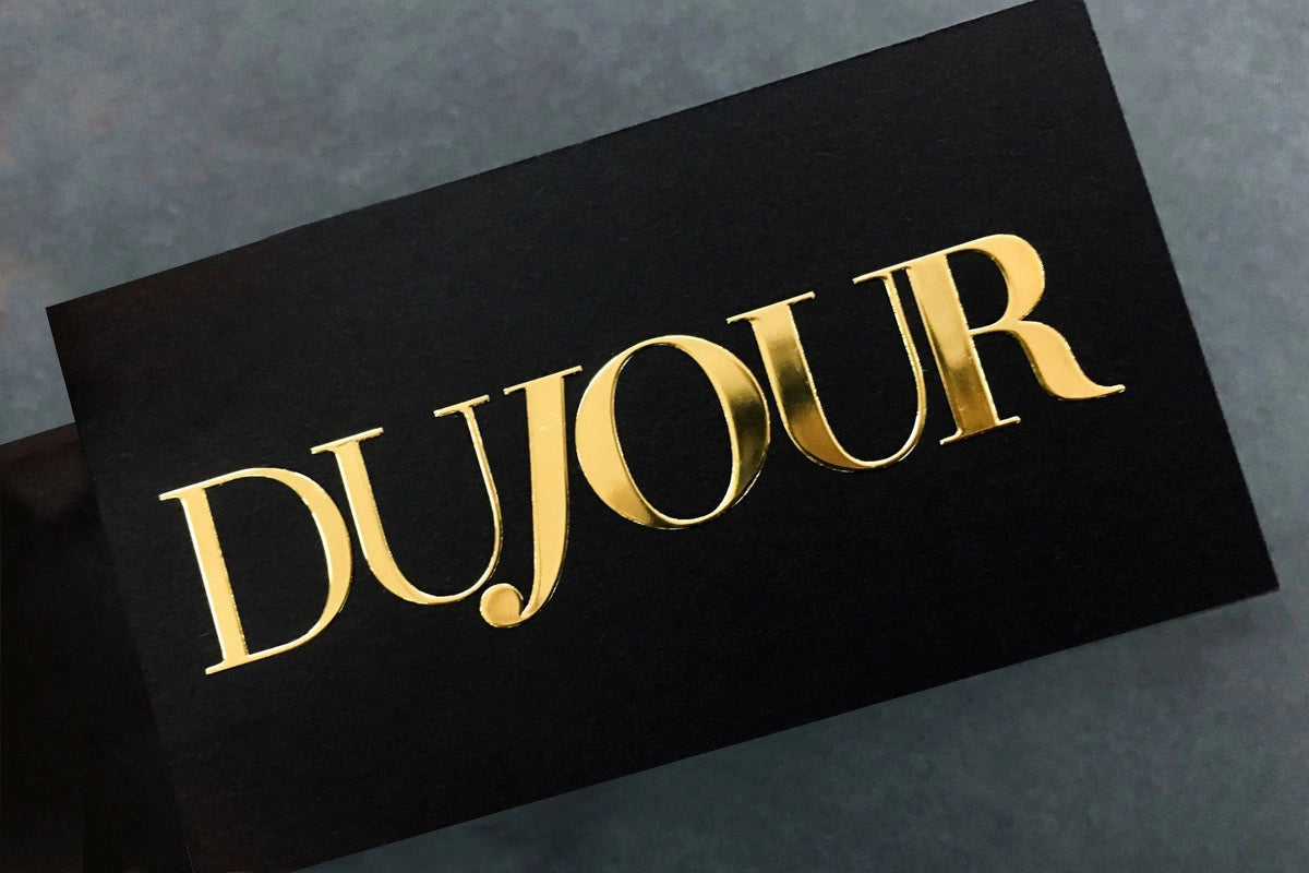 Foil Spot UV Double Side Velvet Business Card with Soft Touch